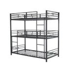 三段ベッド 子供 パイプベッド 大人用 シングル ベッド パイプベッド 3段ベッド はしご付き 分離可能 スチール 二段ベッド コンパクト 省スペース 寮 ブラック