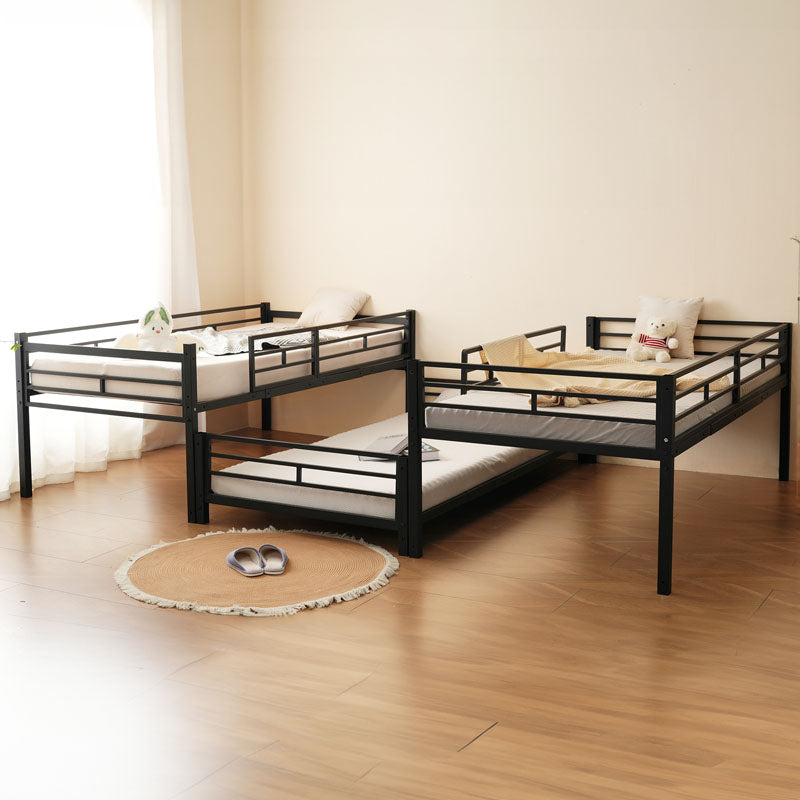 三段ベッド 子供 パイプベッド 大人用 シングル ベッド パイプベッド 3段ベッド はしご付き 分離可能 スチール 二段ベッド コンパクト 省スペース 寮 ブラック
