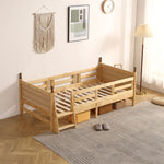 ロータイプ ロフトベッド ベッドフレーム 木製 システムベッド 子供ベッド ローハシゴ付く シングル ウッド ナチュラル 収納 北欧風 子供部屋 耐震 7日内出荷