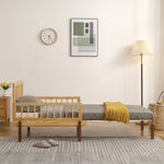 【ナチュラル/ホワイト】デイベッド ソファベッド シングル 木製 伸長式ベッド 変形ベッド ベッドフレーム 伸縮 下収納 おしゃれ 2way 天然木 来客用 ナチュラル リビング パイン材 すのこ仕様 リビング 寝室 北欧風