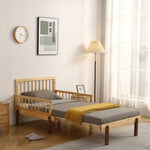 【ナチュラル/ホワイト】デイベッド ソファベッド シングル 木製 伸長式ベッド 変形ベッド ベッドフレーム 伸縮 下収納 おしゃれ 2way 天然木 来客用 ナチュラル リビング パイン材 すのこ仕様 リビング 寝室 北欧風