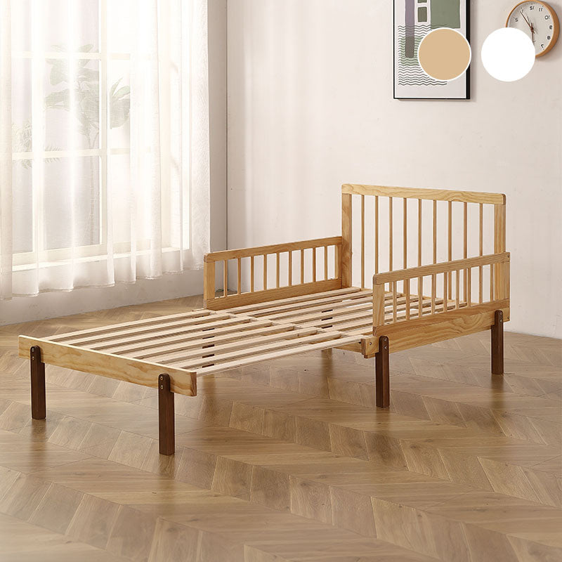 【ナチュラル/ホワイト】デイベッド ソファベッド シングル 木製 伸長式ベッド 変形ベッド ベッドフレーム 伸縮 下収納 おしゃれ 2way 天然木 来客用 ナチュラル リビング パイン材 すのこ仕様 リビング 寝室 北欧風