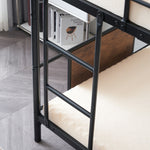 【ブラック/ホワイト】三段ベッド 子供 パイプベッド 大人用 シングル ベッド パイプベッド 3段ベッド はしご付き スチール コンパクト 分離可能 省スペース 寮 白 黒 二色展開 耐震