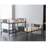 【ブラック/ホワイト】三段ベッド 子供 パイプベッド 大人用 シングル ベッド パイプベッド 3段ベッド はしご付き スチール コンパクト 分離可能 省スペース 寮 白 黒 二色展開 耐震