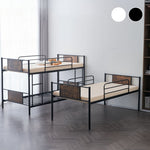 【ブラック/ホワイト】三段ベッド 子供 パイプベッド 大人用 シングル ベッド パイプベッド 3段ベッド はしご付き スチール コンパクト 分離可能 省スペース 寮 白 黒 二色展開 耐震