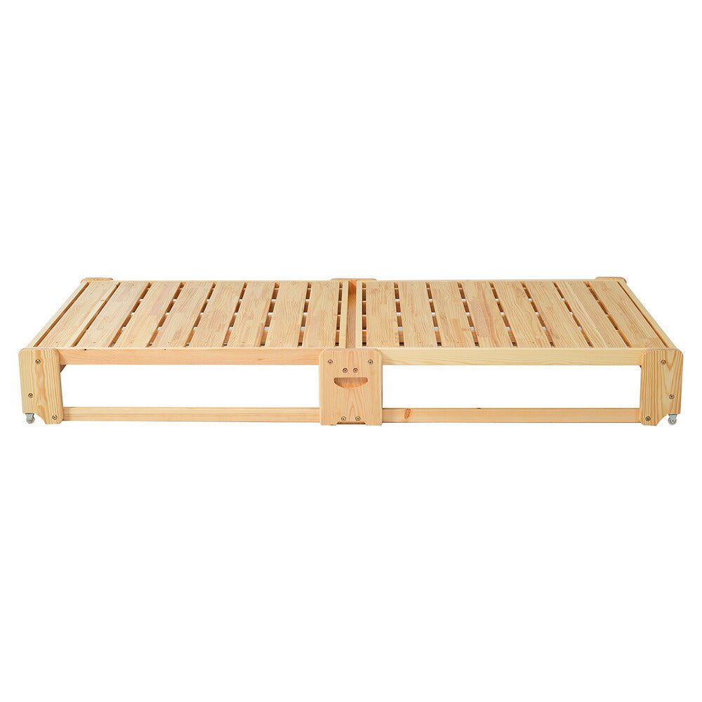パレットベッド すのこベッド コンセント付き ローベッド 折り畳み 折りたたみベッド シングル 197*99.5cm 木製 組立品 下収納 天然木 軽量 ベッド パレット おしゃれ ロータイプ ベッドフレーム 来客用 7日内出荷