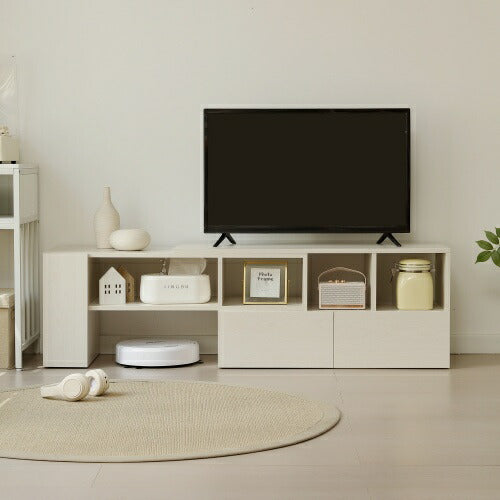 伸縮テレビボード ローボード 伸縮テレビ台 コーナー テレビラック 北欧風 おしゃれ リビング ワンルーム 一人暮らし TVボード TV台 幅95～169cm ホワイト 韓国風 北欧 パソコン台 テレビラック TVボード ロータイプ 伸縮 7日内出荷