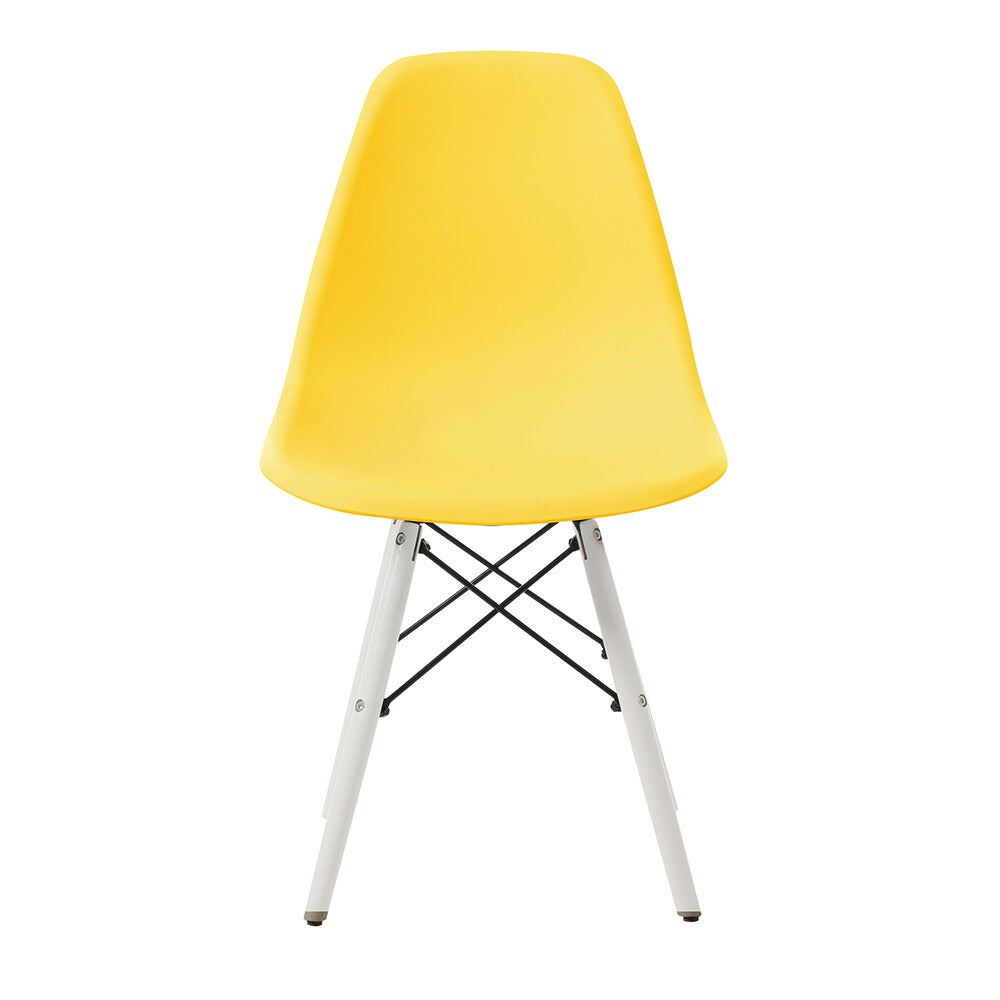 【イエロー座面＆ホワイト脚】ダイニングチェア 2脚セット ダイニングチェアー チェア いす イス カフェ ダイニング椅子 食卓椅子 チェア 椅子 ヴィンテージ リビングチェア 椅子 イス いす 食卓椅子 ダイニング椅子 おしゃれ 北欧 モダン 西海岸