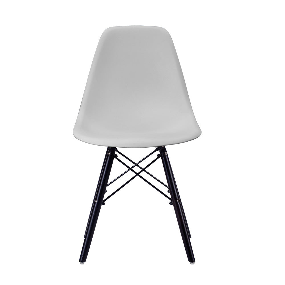 【グレー座面＆ダークブラウン脚】ダイニングチェア 2脚セット イームズチェア オフィス 会議室 来客用 テレワーク 在宅勤務 DSW イームズ椅子 チェア イームズチェアー 木脚 椅子 おしゃれ 北欧 シンプル デザイン 7日内出荷