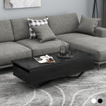 【ブラック/ホワイト】テーブル ローテーブル 折り畳み式天板 昇降式 高さ調節 昇降式テーブル おしゃれ 折りたたみ ローテーブル 一人暮らし 収納 大容量 木製 昇降 センターテーブル リビング リフトテーブル 幅100cm 天然木 リフティング 大きい 大きめ