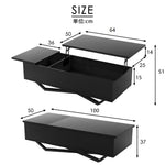 【ブラック/ホワイト】テーブル ローテーブル 折り畳み式天板 昇降式 高さ調節 昇降式テーブル おしゃれ 折りたたみ ローテーブル 一人暮らし 収納 大容量 木製 昇降 センターテーブル リビング リフトテーブル 幅100cm 天然木 リフティング 大きい 大きめ