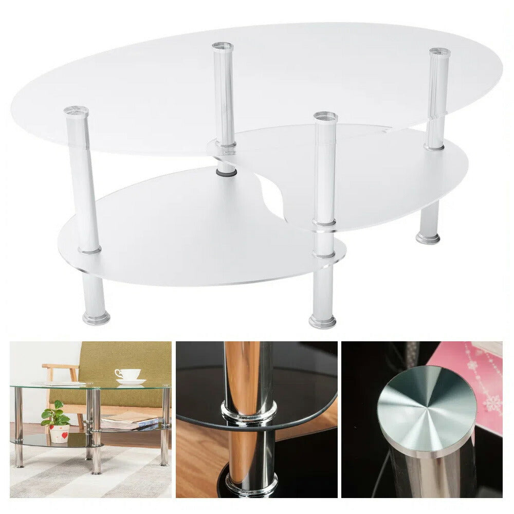 【ブラック/ブラック+ホワイト/ホワイト】センターテーブル ローテーブル ガラステーブル リビングテーブル ガラステーブル ソファーテーブル 楕円形 センター 幅88cm 3色展開 高級感 モダン コーヒーテーブル おしゃれ モダン 北欧