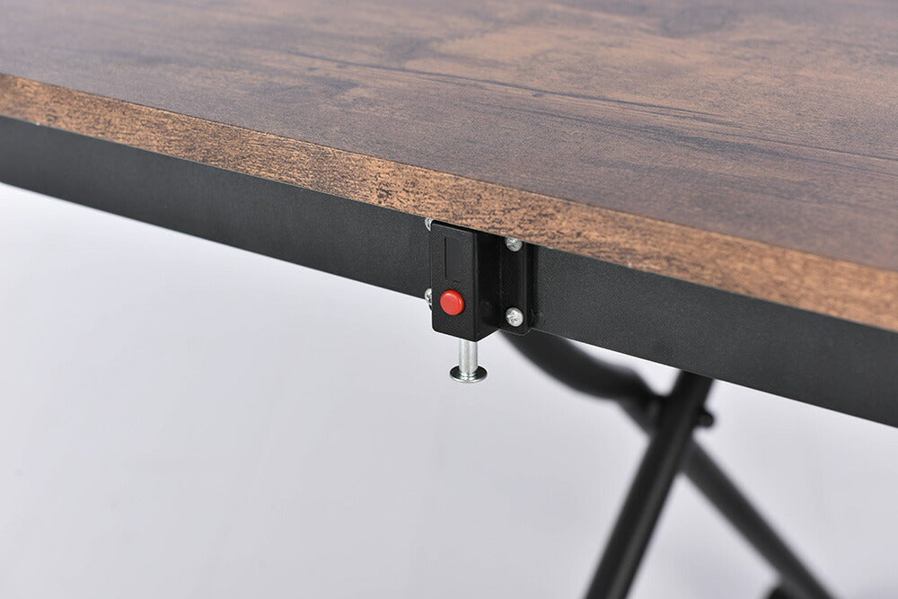 【完成品】センターテーブル 昇降式サイドテーブル 折りたたみテーブル 折り畳み センターテーブル 幅100 高さ50~100cm ガス圧昇降 ブラウン コンパクトテーブル 作業用 デスク 多機能 おしゃれ リビング ソファ横 一人暮らし 多用途 収納便利