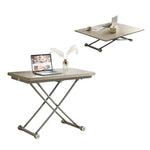 【完成品】センターテーブル 昇降式サイドテーブル 折りたたみテーブル 折り畳み センターテーブル 幅100 高さ50~100cm ガス圧昇降 グレー コンパクトテーブル 作業用 デスク 多機能 おしゃれ リビング ソファ横 一人暮らし 多用途 収納便利