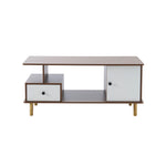 【ブラウン/ホワイト/ナチュラル】テーブル ローテーブル 収納テーブル 幅98 北欧 センターテーブル 引き出し付き 3色展開 リビングテーブル 木製 モダン おしゃれ かわいい シンプル カフェ風 ラック 座卓 テーブル 机 2人 在宅 作業 大きめ