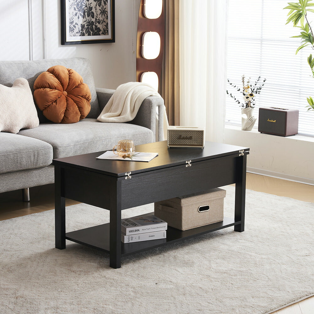 テーブル ローテーブル 折り畳み式天板 昇降式 高さ調節 昇降式テーブル おしゃれ 折りたたみ ローテーブル 一人暮らし 収納 大容量 木製 昇降 センターテーブル リビング リフトテーブル 幅100cm 天然木 リフティング 大きい 大きめ 7日内出荷