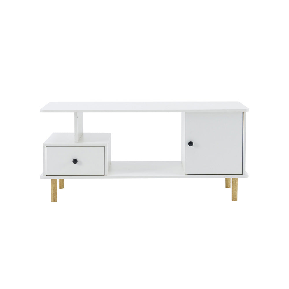 【ブラウン/ホワイト/ナチュラル】テーブル ローテーブル 収納テーブル 幅98 北欧 センターテーブル 引き出し付き 3色展開 リビングテーブル 木製 モダン おしゃれ かわいい シンプル カフェ風 ラック 座卓 テーブル 机 2人 在宅 作業 大きめ