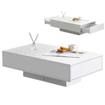 【ブラウン/ホワイト】センターテーブル テーブル ローテーブル リビングテーブル センターテーブル 木製 長方形 北欧 収納棚 大容量 引き出し付き リビング おしゃれ シンプル モダン カフェ風 ソファテーブル コンパクト 一人暮らし 木目調 白