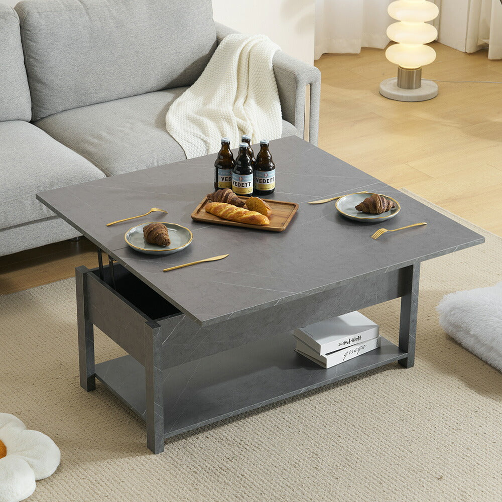 テーブル ローテーブル 折り畳み式天板 昇降式 高さ調節 昇降式テーブル おしゃれ 折りたたみ ローテーブル 一人暮らし 収納 大容量 木製 昇降 センターテーブル リビング リフトテーブル 幅100cm 天然木 リフティング 大きい 大きめ 7日内出荷