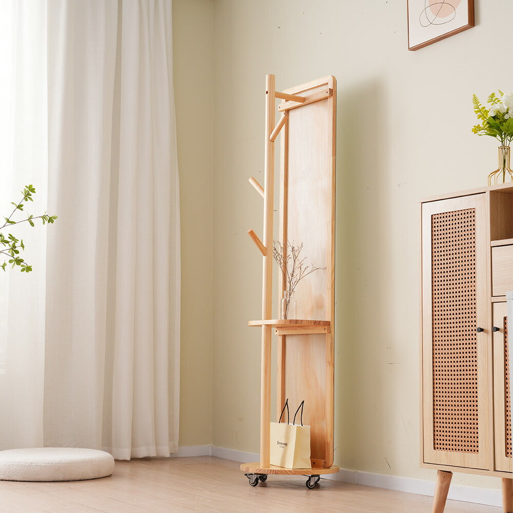 全身鏡 鏡 姿見 玄関 全身 おしゃれ ハンガーラック 収納 スタンド 回転 DIY 自撮りミラー 鏡 壁掛け鏡 飛散防止加工 全身ミラー ドレッサー スリムミラー キャスター付き 移動式 インテリア 韓国 インスタ映え ナチュラル 北欧風 シンプル 7日内出荷