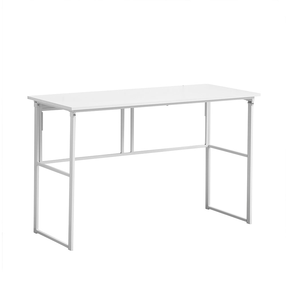 【ホワイト】デスク パソコンデスク 省スペース 幅120cm 奥行50cm PCデスク ゲーミングデスク オフィスデスク コンパクト おしゃれ ライティングデスク 学習デスク 書斎デスク 作業デスク 在宅デスク 机 学習机 勉強机 ミシン台 デスク単品