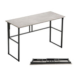 【グレー】デスク パソコンデスク 省スペース 幅120cm 奥行50cm PCデスク ゲーミングデスク オフィスデスク コンパクト おしゃれ ライティングデスク 学習デスク 書斎デスク 作業デスク 在宅デスク 机 学習机 勉強机 ミシン台 デスク単品