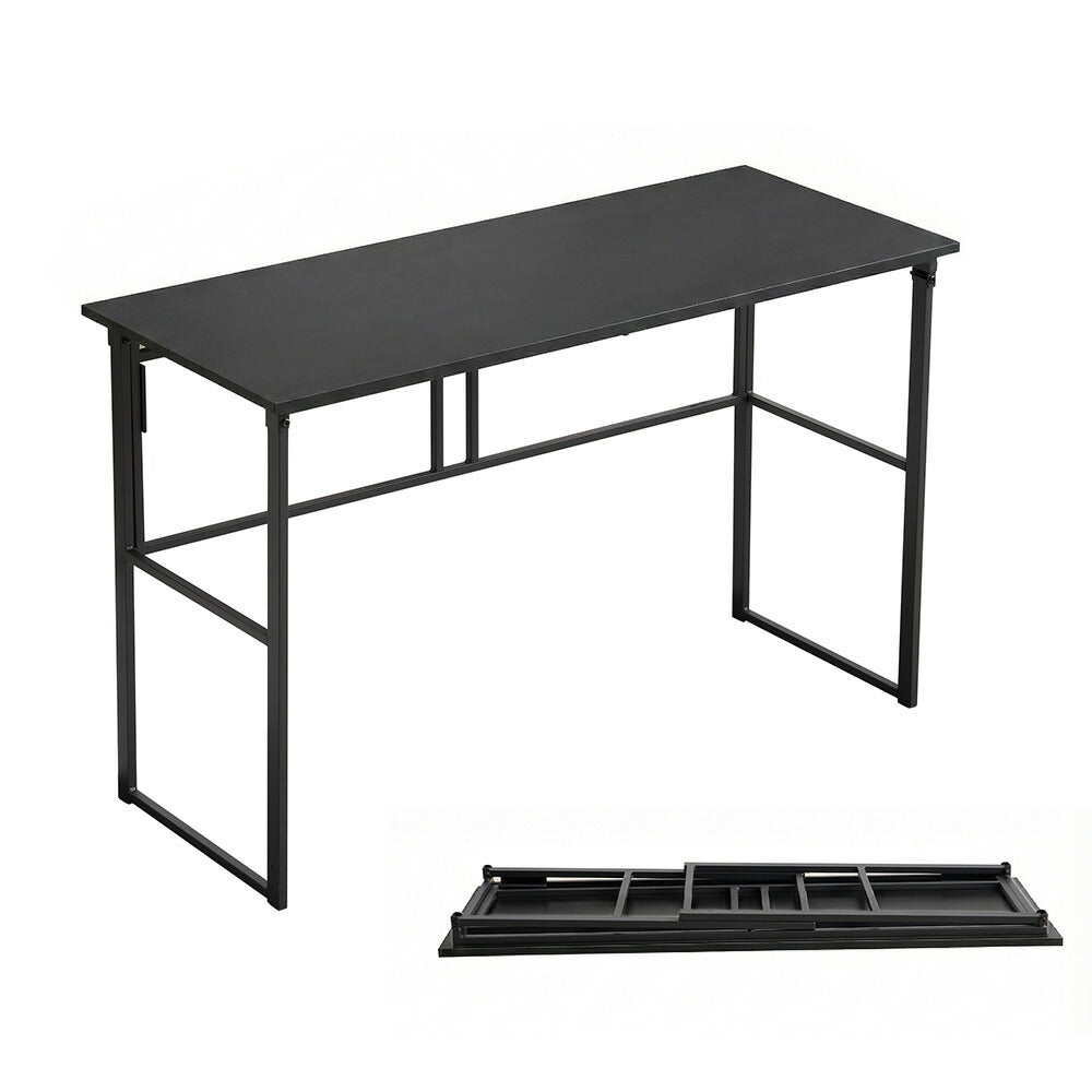 【ブラック】デスク パソコンデスク 省スペース 幅120cm 奥行50cm PCデスク ゲーミングデスク オフィスデスク コンパクト おしゃれ ライティングデスク 学習デスク 書斎デスク 作業デスク 在宅デスク 机 学習机 勉強机 ミシン台 デスク単品