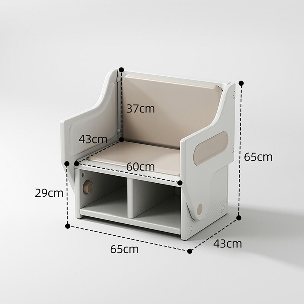 一体式デスク&チェア キッズテーブル ミニテーブル 子供用 勉強机 学習デスク テーブル 子供用テーブル 子供机 学習デスク 机 幼児机 お絵描きデスク 棚付き ホワイト 白 こども 組み立て簡単 多機能 省スペース プレゼント