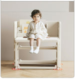 折りたたみキッズデスク チェア セット キッズテーブル ミニテーブル 絵本棚付き 子供用 勉強机 学習デスク テーブル 子供用テーブル 子供机 学習デスク 机 幼児机 お絵描きデスク 棚付き ホワイト 白 こども 組み立て簡単 多機能 省スペース プレゼント