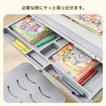 【デスク＆チェアセット】収納付き デスク 勉強デスク 昇降式 学習机 作業デスク 学習机 省スペース 棚付き コンセント付き おしゃれ 高さ調整 書斎机 ワークデスク 多機能デスク 子供部屋 学生用 大人用 ホワイト 書斎 子供 小学生