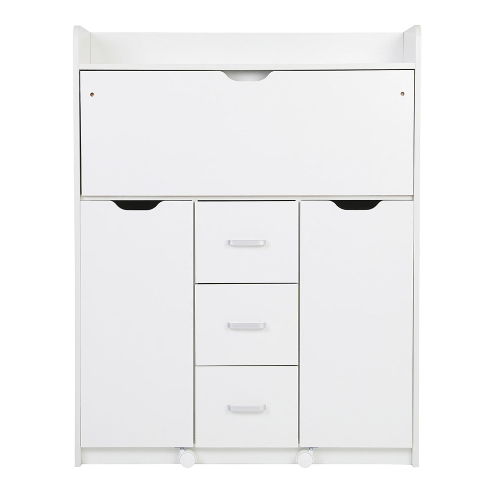 【ホワイト/ナチュラル】学習机 デスク パソコンデスク 勉強机 折り畳み天板 変形家具 引き出し PCデスク 棚付き 収納 省スペース リビング ワークデスク 子供 大人 テレワーク 在宅ワーク 2色展開 リモートワーク 北欧