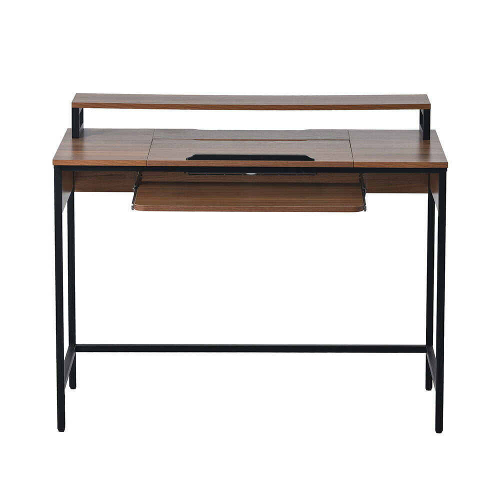 【ブラウン/ナチュラル】パソコンデスク 学習机 おしゃれ 机 PCデスク キーボードスライダー付き ワークデスク 2色展開 勉強机 作業机 シンプル 北欧 収納 デスク単体