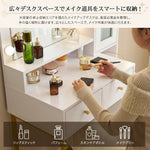 ドレッサー LEDライト付き 化粧台 テーブル 鏡台 ライト付き コンセント付き 3色LED 女優ミラー 引き出し 収納 椅子 スツール付き セット サイド収納 メイク台 木製 幅80cm 白 ホワイト 高級感 おしゃれ シンプル プレゼント 大容量 可愛い 7日内出荷