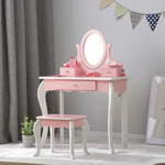 ままごとドレッサー ドレッサー 木製 化粧台 鏡台 スツール付き 引き出し 姫系 可愛い おしゃれ 子ども おもちゃ ドレッサー ピンク 70cm 誕生日 キッズ 女の子 プレゼント お姫様 女の子プレゼント 姪 おしゃれ かわいい