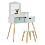 ドレッサー おままごとドレッサー ドレッサー 木製 化粧台 鏡台 引き出し コスメ収納 誕生日プレゼント おもちゃ キッズ 女の子 子供 プレゼント 子供 椅子 スツール付き シンプル 女の子プレゼント 姪 おしゃれ かわいい