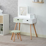 ドレッサー おままごとドレッサー ドレッサー 木製 化粧台 鏡台 引き出し コスメ収納 誕生日プレゼント おもちゃ キッズ 女の子 子供 プレゼント 子供 椅子 スツール付き シンプル 女の子プレゼント 姪 おしゃれ かわいい