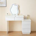 【ドレッサー単品】ドレッサー 化粧台 3色調節 鏡台 LEDミラー 女優 引き出し付き 収納棚付き デスク 収納 メイク台 化粧台 収納 化粧テーブル 収納付き ホワイト 白 幅80 80CM 一人暮らし コンパクト 可愛い おしゃれ
