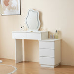 【ドレッサー単品】ドレッサー 化粧台 3色調節 鏡台 LEDミラー 女優 引き出し付き 収納棚付き デスク 収納 メイク台 化粧台 収納 化粧テーブル 収納付き ホワイト 白 幅80 80CM 一人暮らし コンパクト 可愛い おしゃれ
