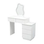 【ドレッサー単品】ドレッサー 化粧台 3色調節 鏡台 LEDミラー 女優 引き出し付き 収納棚付き デスク 収納 メイク台 化粧台 収納 化粧テーブル 収納付き ホワイト 白 幅80 80CM 一人暮らし コンパクト 可愛い おしゃれ