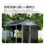 物置 屋外 収納庫 スチール物置 大型 戸外収納庫 W193×D130×H189cm 収納ラック付き 引き戸 屋外物置 倉庫 防さび 防水 屋外収納 ガーデニング収納 ベランダ収納 庭収納 おしゃれ 大容量 ブラック 7日内出荷