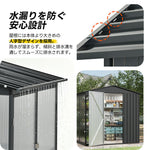 温室付き 物置 屋外 スチール物置 可動棚 戸外収納庫 W180×D121×H180cm 大型 収納庫 屋外物置 倉庫 ガーデニング温室 ガーデンハウス 防さび 防水 屋外収納 ガーデニング収納 ベランダ収納 庭収納 ブラック ブルーグレー 7日内出荷