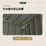 物置 屋外 スチール物置 倉庫 戸外収納庫 約1480L L96×W94×H165cm 屋外物置 収納庫 引き戸 ロック付き 防さび 防水 ガーデニング収納 ベランダ収納 庭収納 スチール収納庫 屋外収納 おしゃれ グレー 7日内出荷
