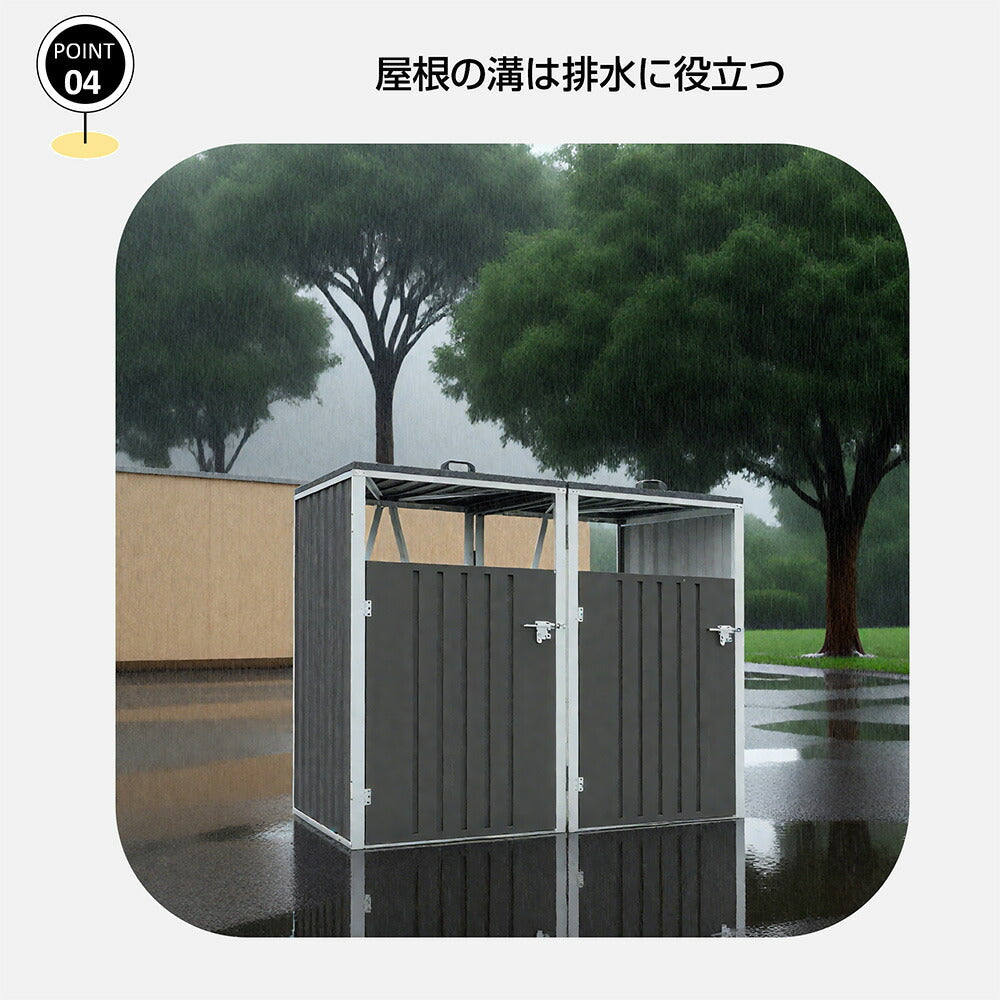 ゴミ箱 屋外 ゴミステーション 大容量 屋外ごみ箱 ゴミ保管庫 屋外収納庫 2分別 3分別 ゴミストッカー ベランダ 屋外用ゴミ箱 金属製 スチール 防さび 施錠可能 大型ゴミ箱 屋外ストッカー ごみ収納庫 7日内出荷