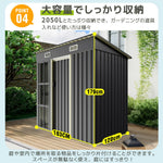 物置 屋外 温室付き 大型 スチール物置 屋外収納庫 ガーデンハウス 戸外収納庫 大容量2050L 引き戸 可動棚付き 温室パネル HPSパネル 換気口付き 補強フレーム付き 防水 防さび 庭収納 ガーデニング収納 7日内出荷