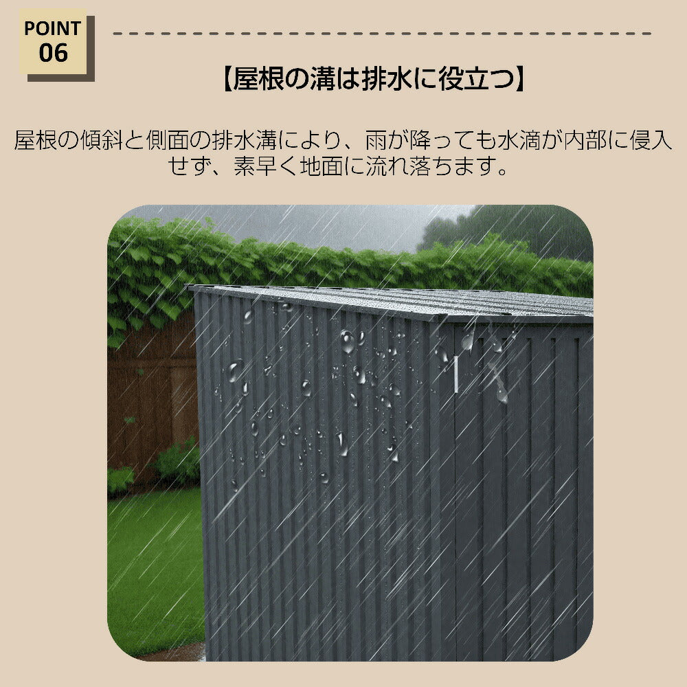 自転車倉庫 2台用 自転車収納庫 屋外物置 スチール物置 屋外収納庫 施錠可能 自転車保管庫 防さび 防水 両開きドア スタンド付き ガーデニング用品収納 屋外収納 ガレージ 庭 ベランダ バイク収納 7日内出荷