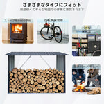 薪ラック 薪棚 屋外 薪ストッカー スチール製 薪収納ラック 大型薪ラック 屋根付き薪ラック 薪乾燥ラック 薪保管ラック 薪収納棚 屋外収納 ガーデニング用品収納 アウトドア収納 庭 7日内出荷