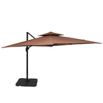 ガーデンパラソル 300cm 長方形大型パラソル 2層通気構造 UPF30+紫外線対策 360度回転 角度高さ調整可能 アルミ製フレーム 専用ベース付き 吊り下げ式パラソル 庭 テラス ビーチ プール アウトドア 商業利用 7日内出荷