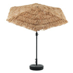 ハワイアンパラソル 直径220cm 大型パラソル ナチュラル わら調デザイン UPF30+紫外線対策 角度調整 チルト機能 撥水加工 レバー開閉 ガーデンパラソル 庭 テラス ビーチ プール キャンプ カフェ アウトドア 7日内出荷