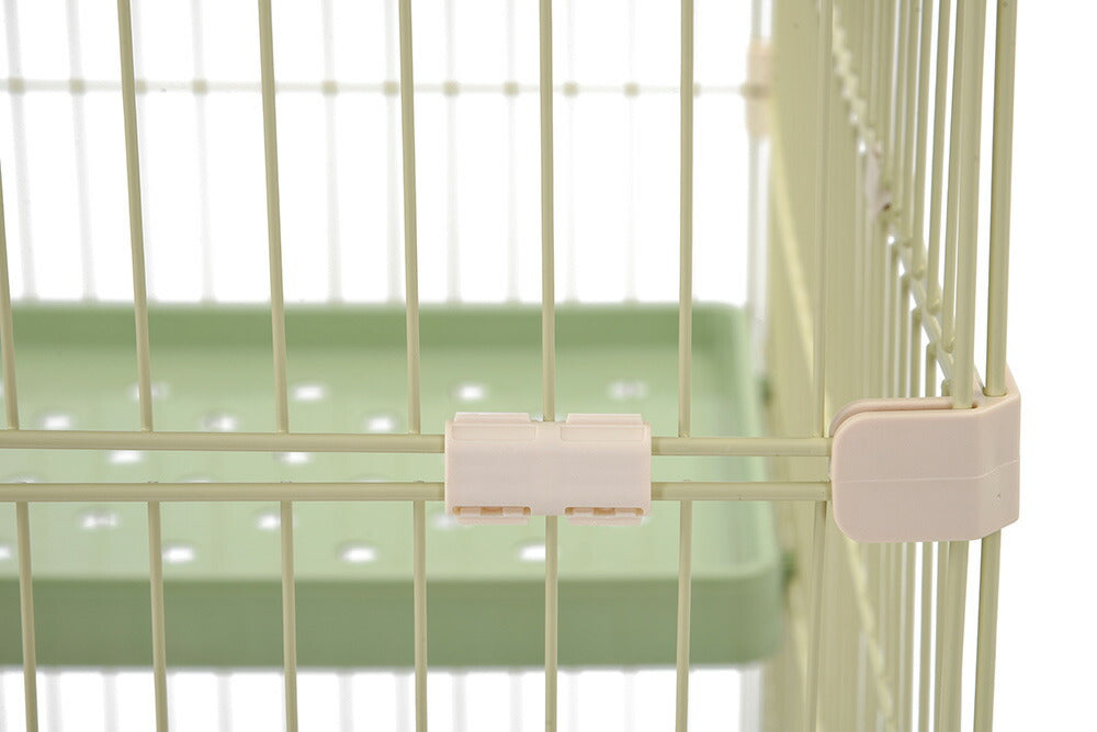 【グリーン/グレー】猫 ケージ キャットケージ 3段 猫ゲージ おしゃれ キャットハウス ネコ ハウス 多段 留守番 保護 脱走防止 多頭飼い 多頭 ペットケージ 7日内出荷