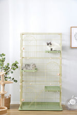 【グリーン/グレー】猫 ケージ キャットケージ 3段 猫ゲージ おしゃれ キャットハウス ネコ ハウス 多段 留守番 保護 脱走防止 多頭飼い 多頭 ペットケージ 7日内出荷